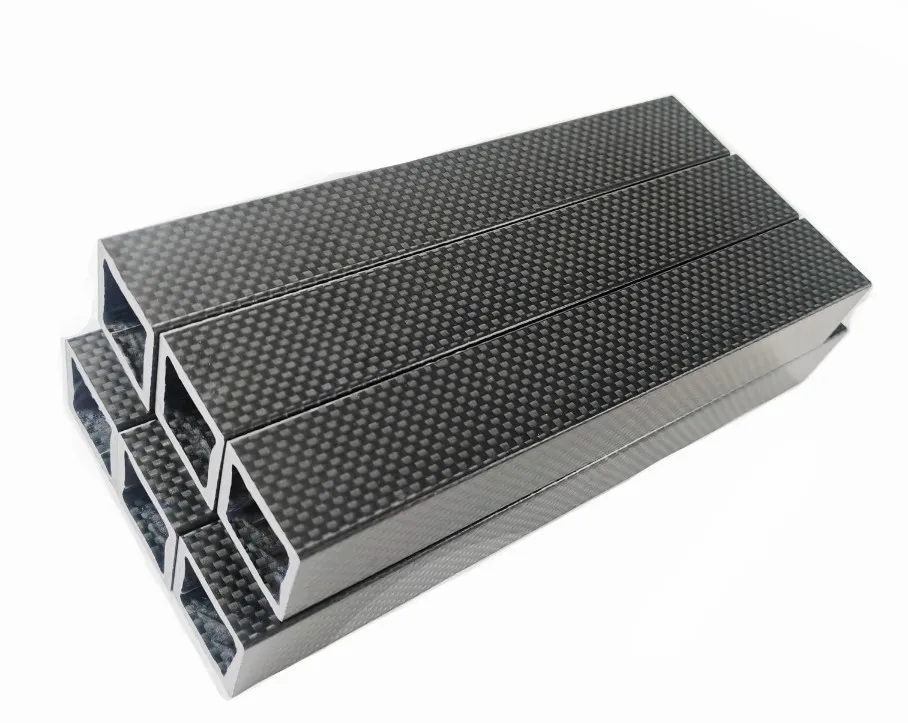 Tubo cuadrado de fibra de carbono 3K para aire libre y estructuras - imagen 4