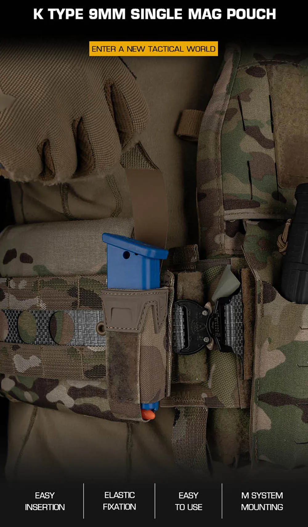 Portacargador MOLLE con funda protectora