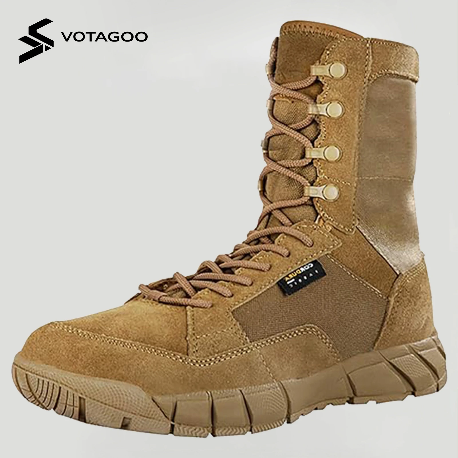 YEVHEV Botas tácticas coyote ligeras para senderismo y trabajo