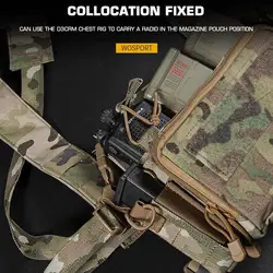 Hebilla táctica para portacargadores D3CRM con cordón elástico