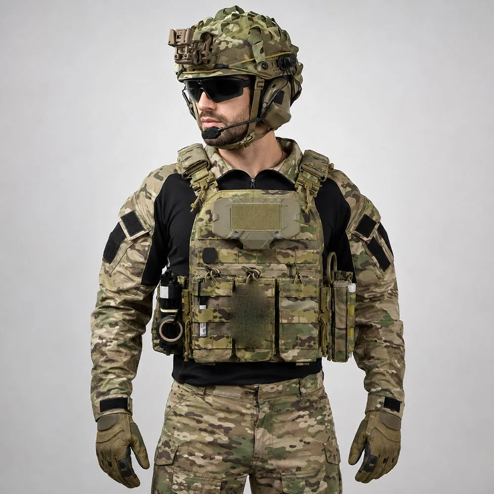 Chaleco Táctico Liberación Rápida con Casco FAST para Airsoft y CS - imagen 5