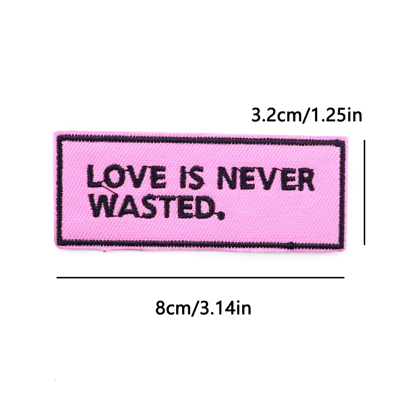 Parches termoadhesivos arcoíris inspiradores con frases de amor - imagen 3