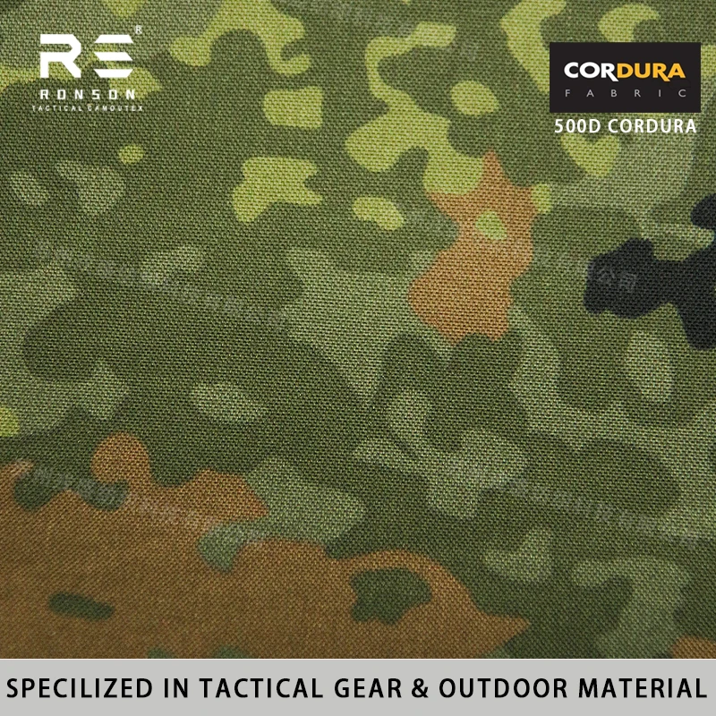 Flecktarn Oxford tela táctica de nailon para chaleco MOLLE bolsa