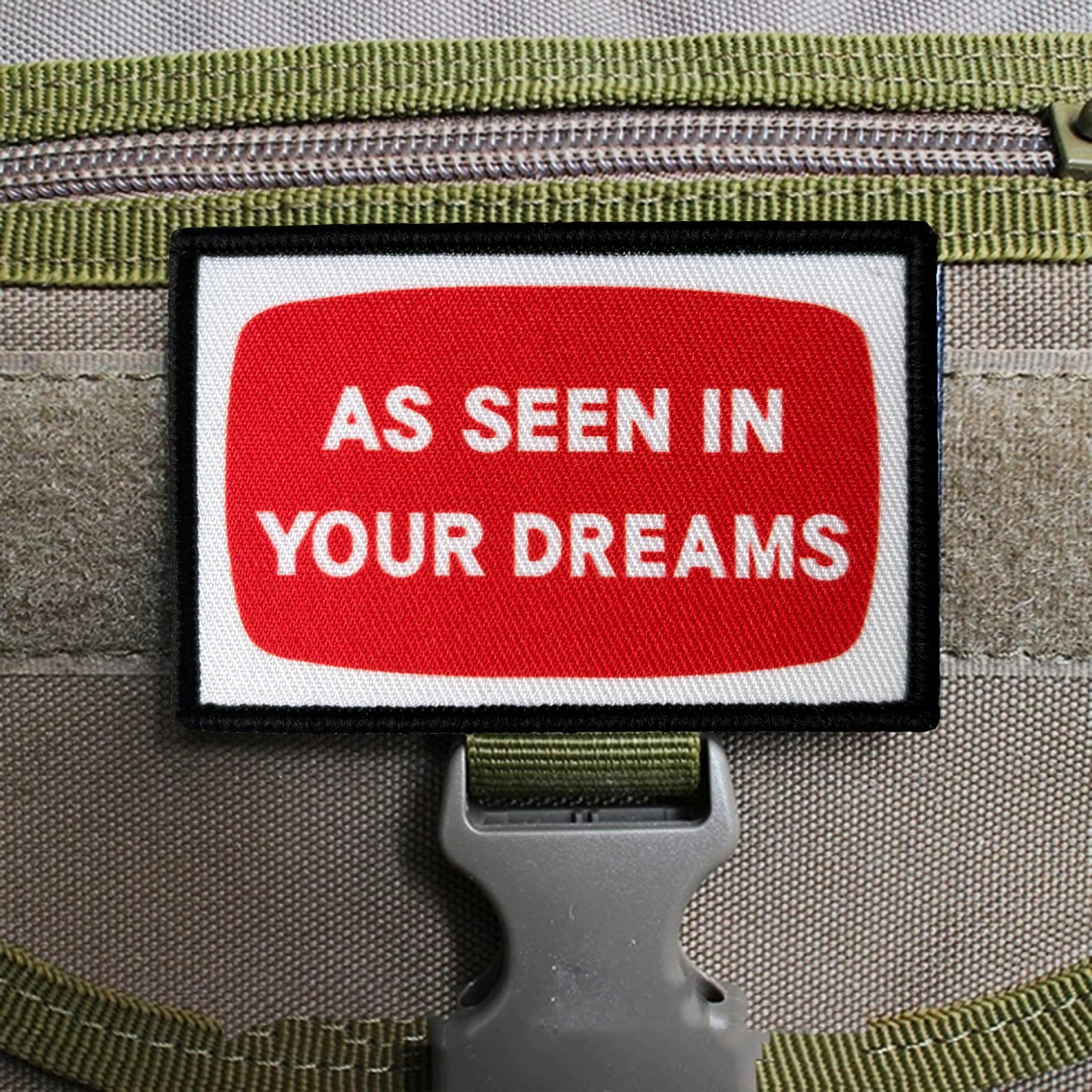 Parche táctico MOLLE con velcro – Diseño meme para mochila y uniforme - imagen 4