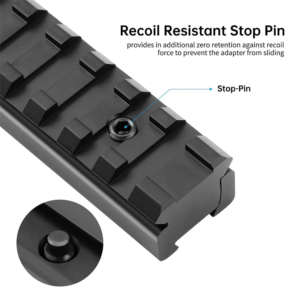 Adaptador Picatinny bajo perfil para riel táctico - imagen 4