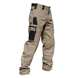Pantalón táctico para hombre - cargo recto con bolsillos múltiples