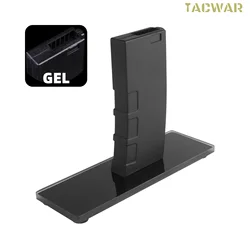 AR Rack GEL soporte de rifle airsoft con base antideslizante y vidrio