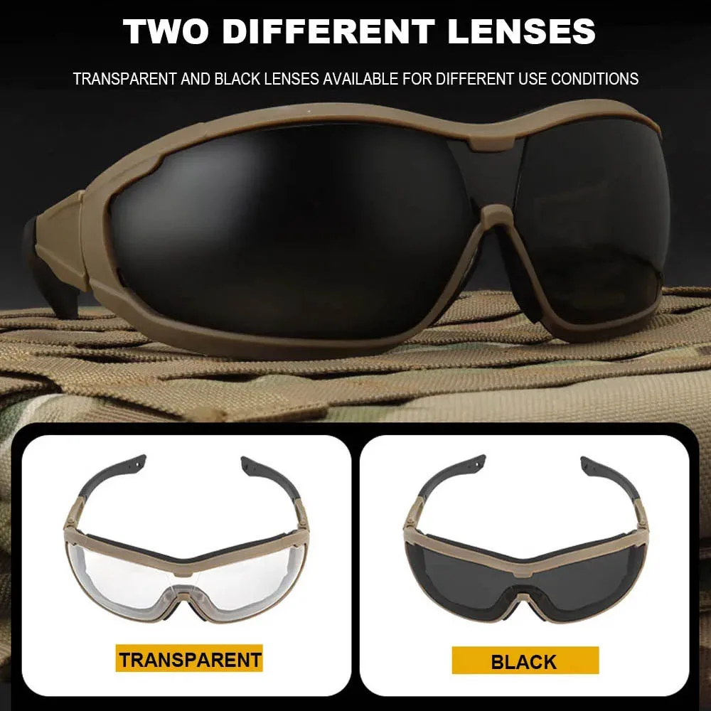 Gafas tácticas correa fija protección antiimpacto para airsoft - imagen 5