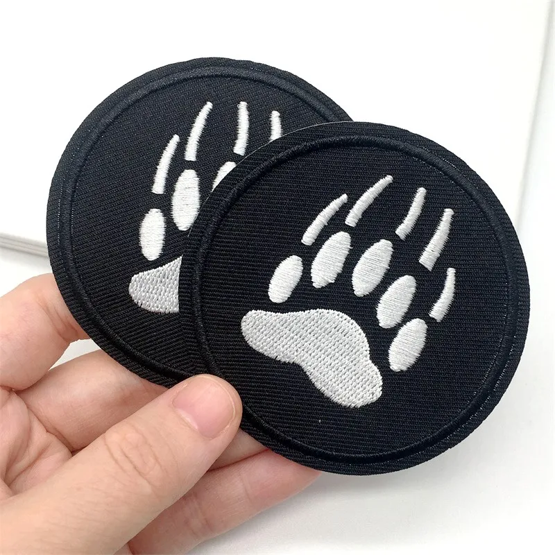 Parches bordados con Velcro – huella de perro dibujo animado - imagen 5