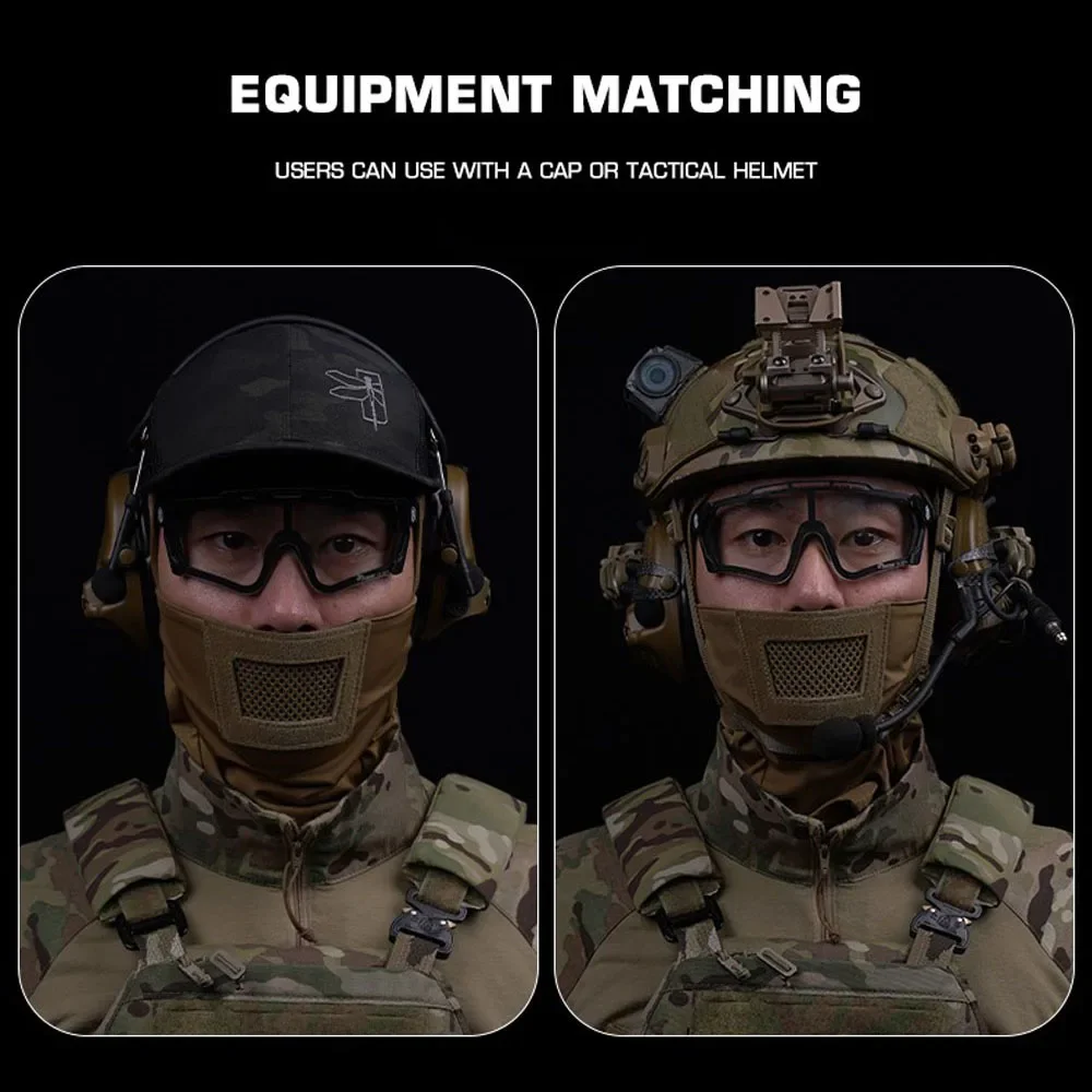 Pasamontañas Airsoft protección facial táctica Paintball y caza - imagen 5