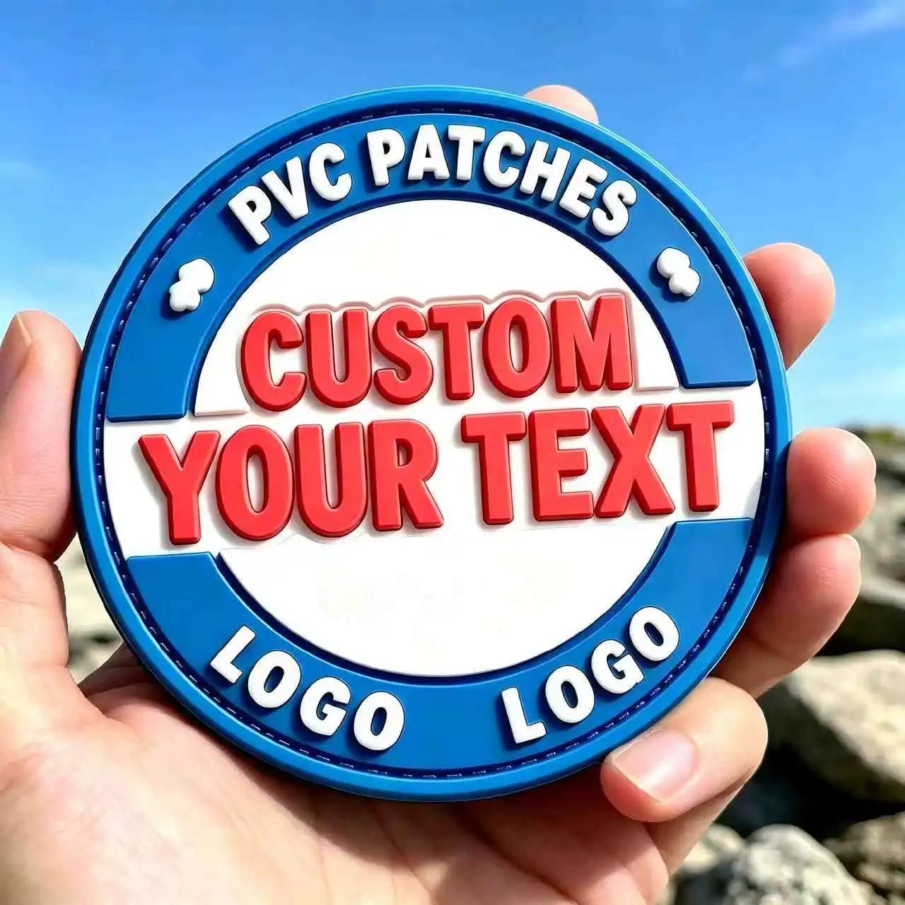 Parche termoadhesivo de goma PVC con logotipo personalizable - imagen 4