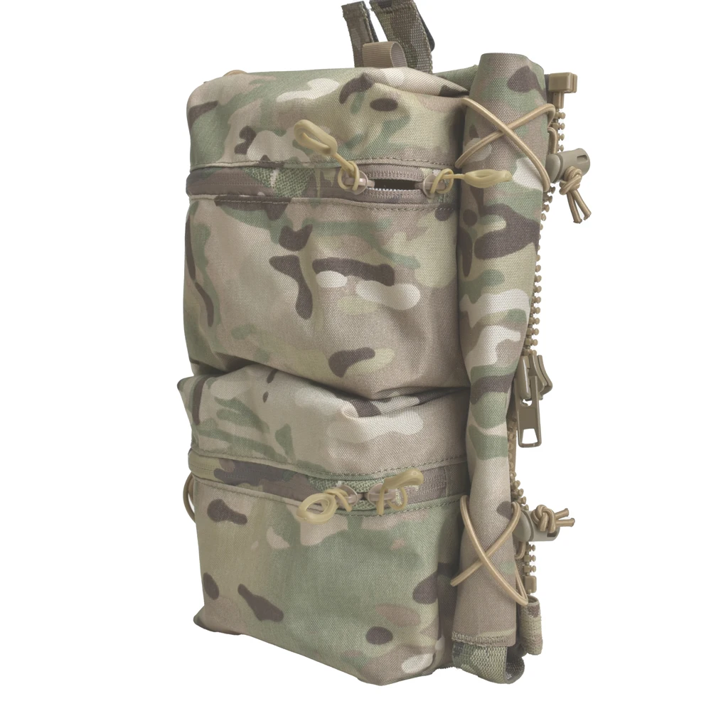 Tactical Sports bolsa táctica panel trasero multiusos con cremallera