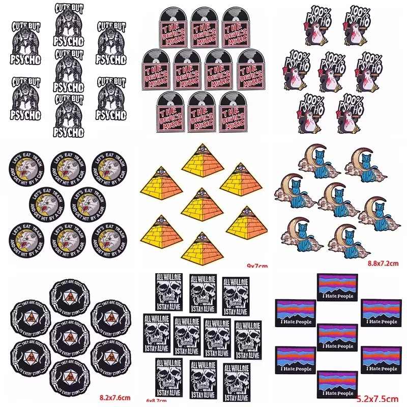 Parche bordado termoadhesivo estilo Hip Hop Punk para ropa - imagen 5