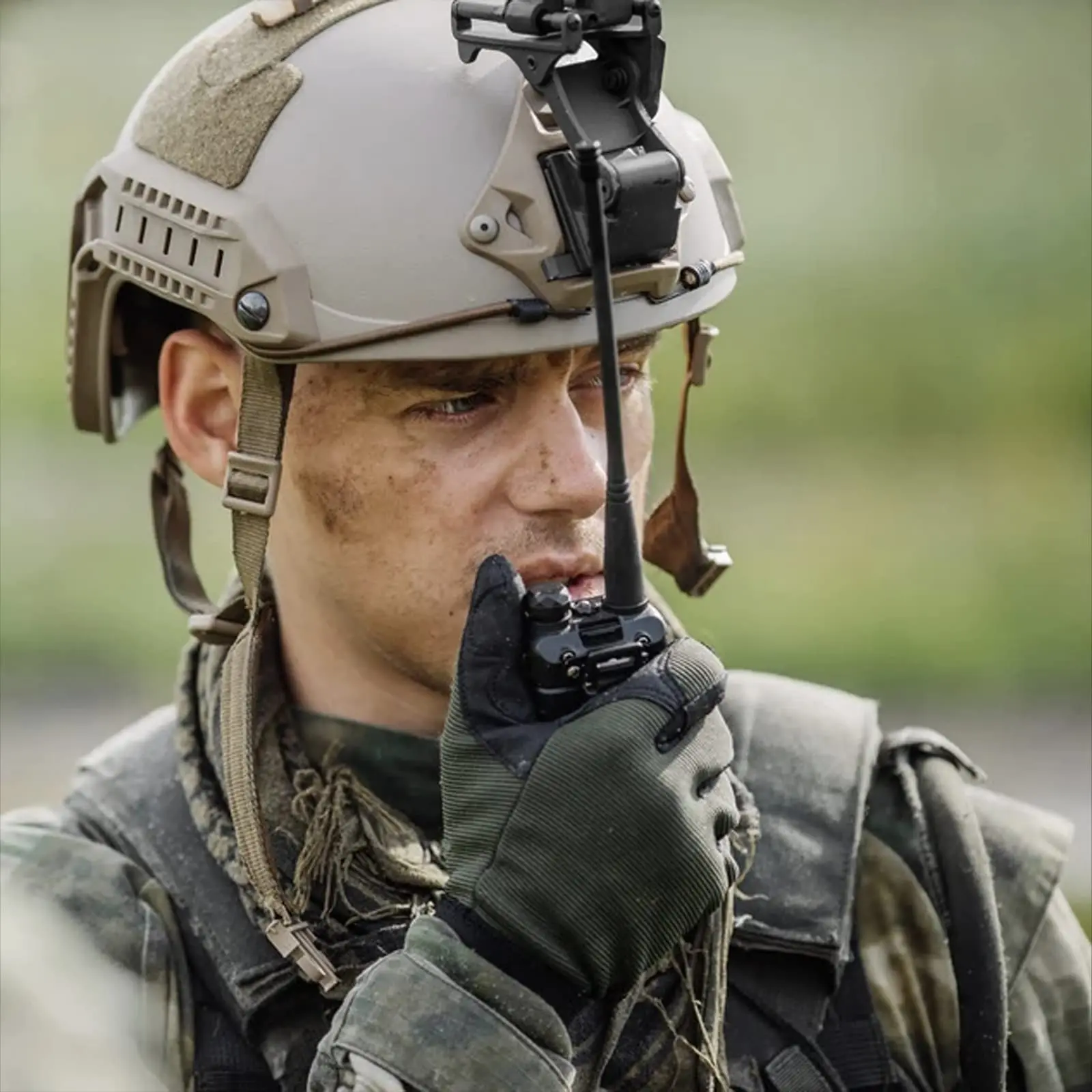 Vista frontal del conjunto BOOIU NVG