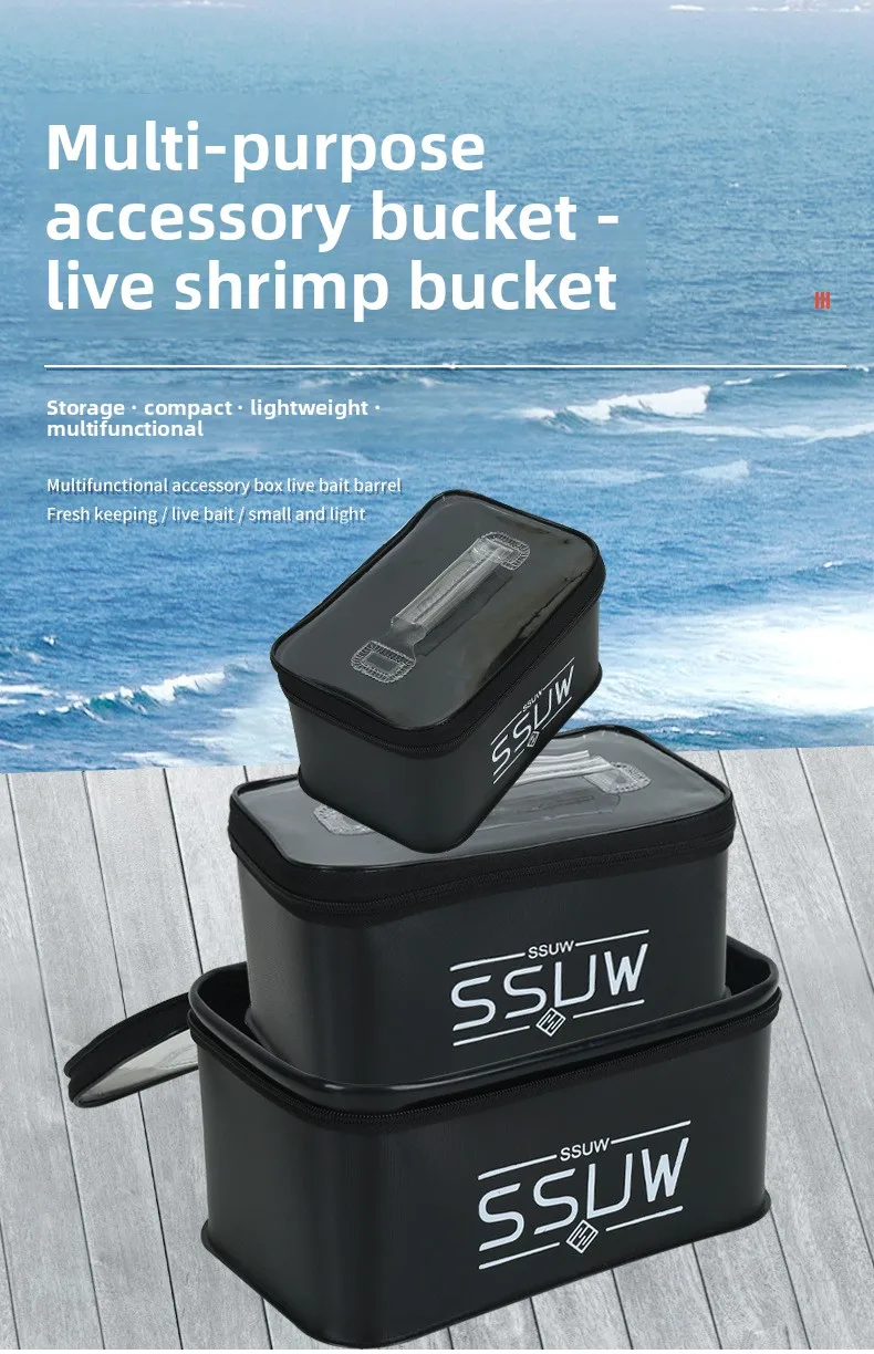 Caja de pesca portátil EVA y compartimentos