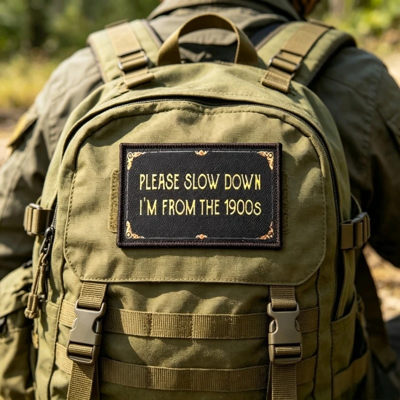 Parche táctico con frase años 1900 – velcro para mochila - imagen 5