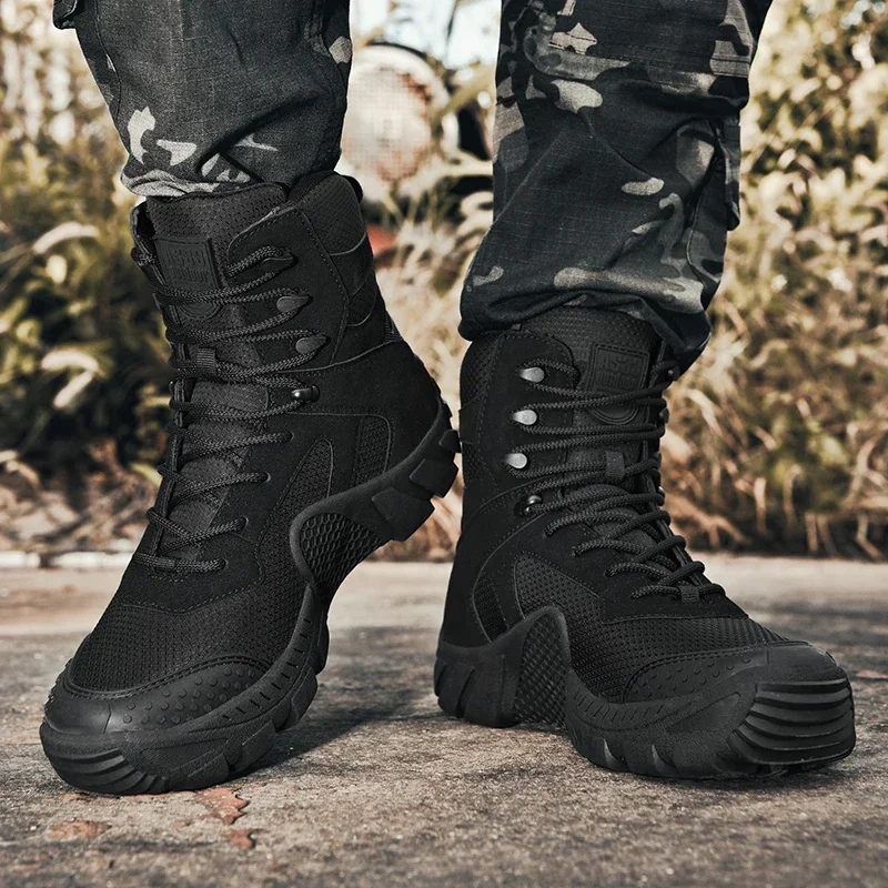 Botas tácticas de combate camuflaje – Outdoor militar todoterreno - imagen 4