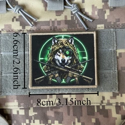 Parche militar lobo moral con velcro gancho y bucle para ropa