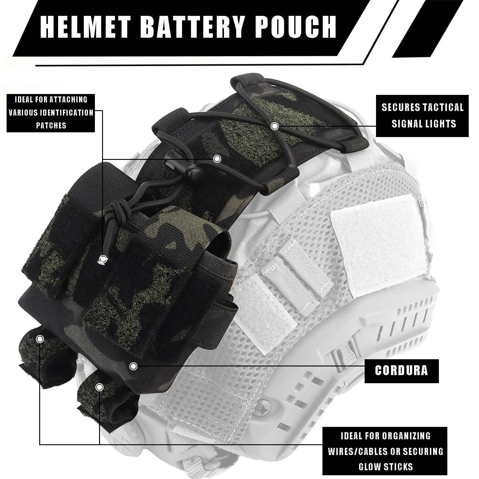 Casco táctico Fast Bump camuflaje con NVG simulado para airsoft - imagen 2