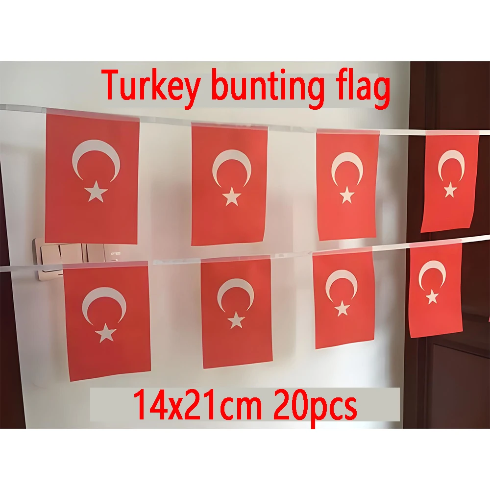 Banderín bandera Turquía para guirnalda decorativa de exterior - imagen 5
