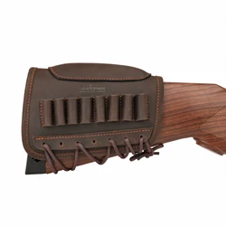 Tourbon Soporte Táctico Rifle – Apoyapiés Mejillas y Porta Municiones de Cuero