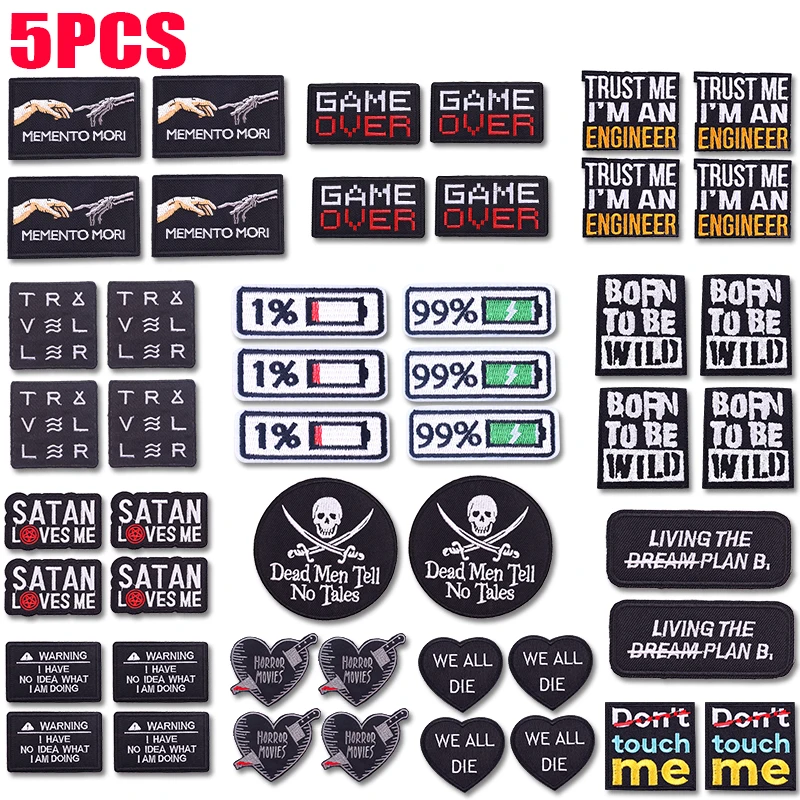 Parche termoadhesivo punk letras humorísticas lenguaje positivo ropa - imagen 5