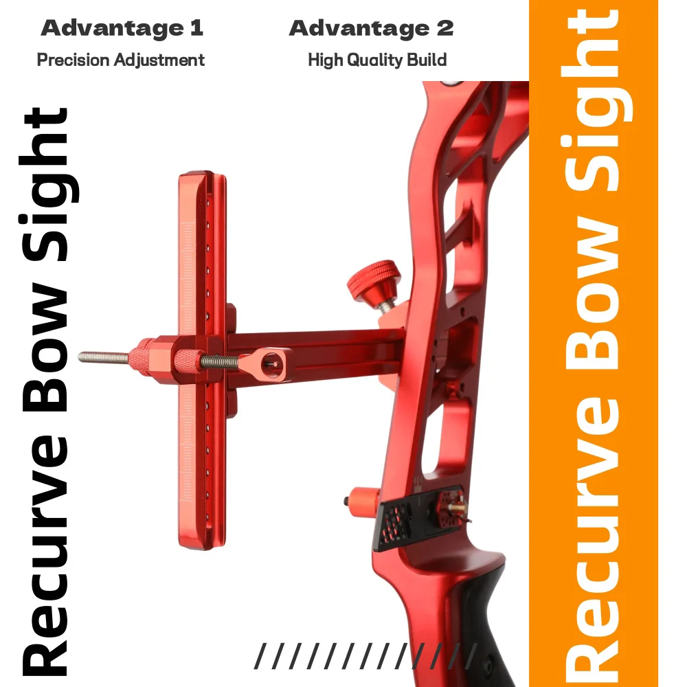 Mira arco recurvo 9" aluminio ajustable competición y caza - imagen 5