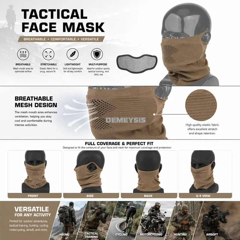 Máscara táctica balaclava malla de acero transpirable para airsoft - imagen 5