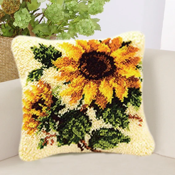 Kit bordado 3D mariquita punto cruz con lana para almohada - imagen 5