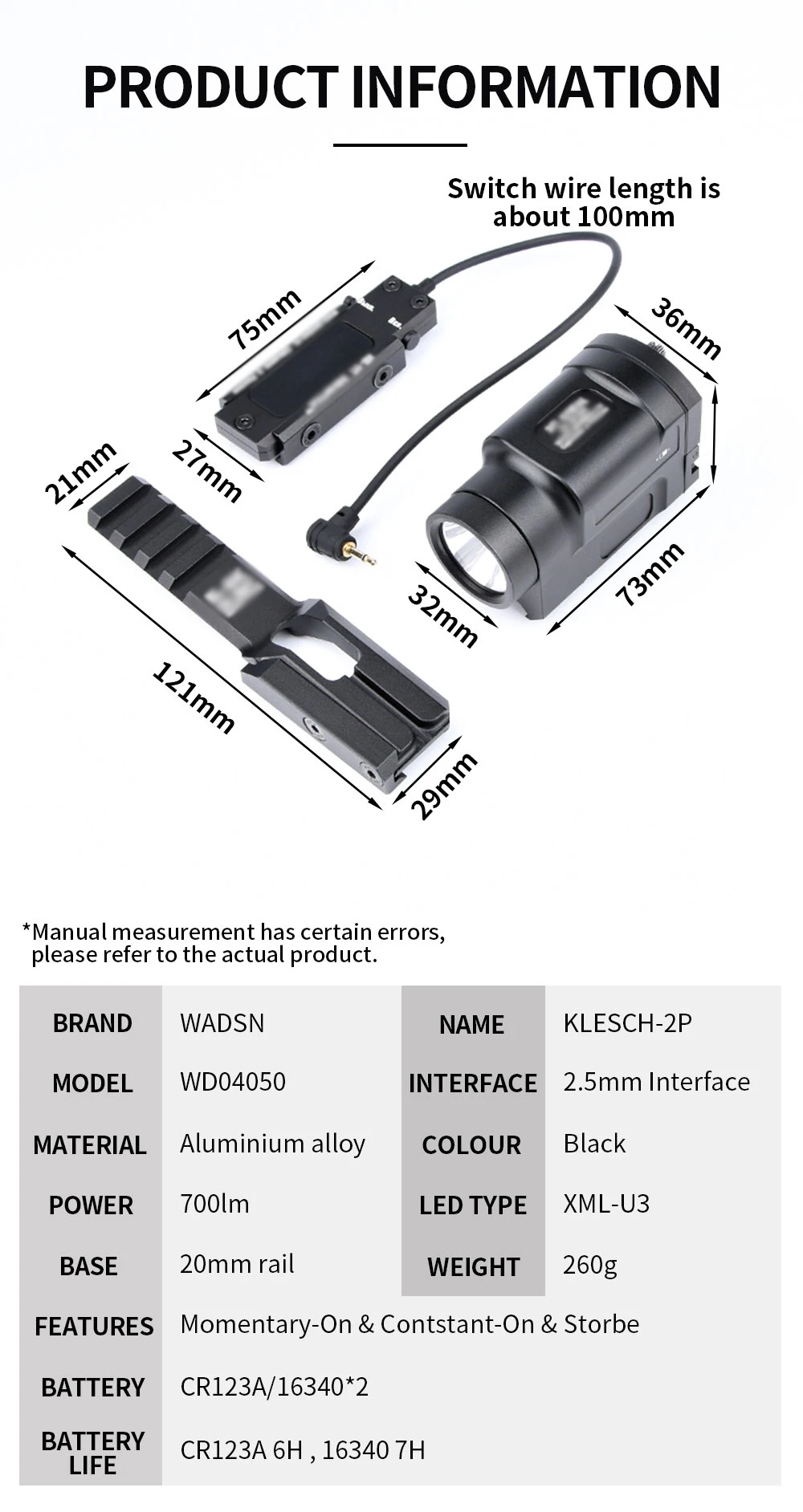 Sistema de montaje en rail Picatinny 20mm