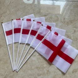 Bandera de mano Inglaterra Cruz San Jorge poliéster resistente UV