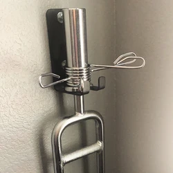 Soporte pared para barra pesas con almacenamiento y exhibición