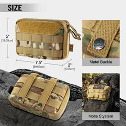 OneTigris Bolsa táctica MOLLE para cinturón con cierre EDC