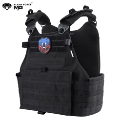 MGFLASHFORCE chaleco táctico militar MOLLE portador placa ligero