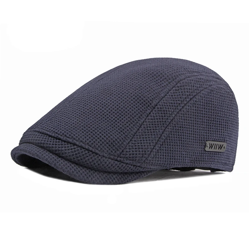 Gorra vendedor de periódicos vintage Gatsby cálida tejido espiga - imagen 3