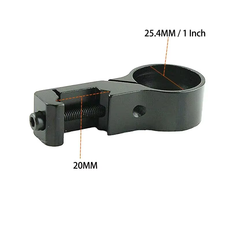 Adaptador mounting angular 90° para rail Picatinny – Linterna táctica - imagen 5