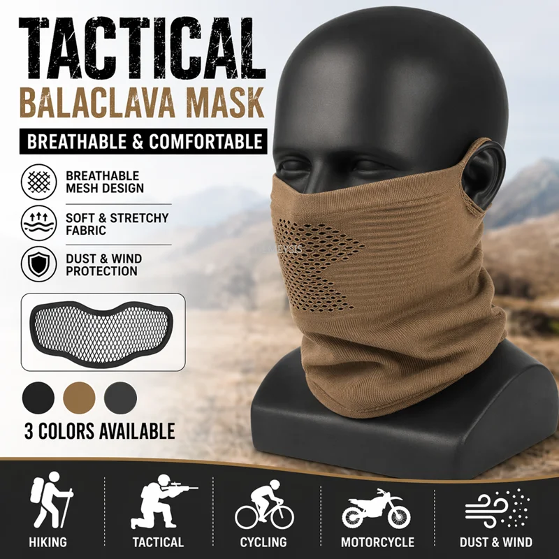 Máscara táctica facial completa malla de acero transpirable - imagen 2