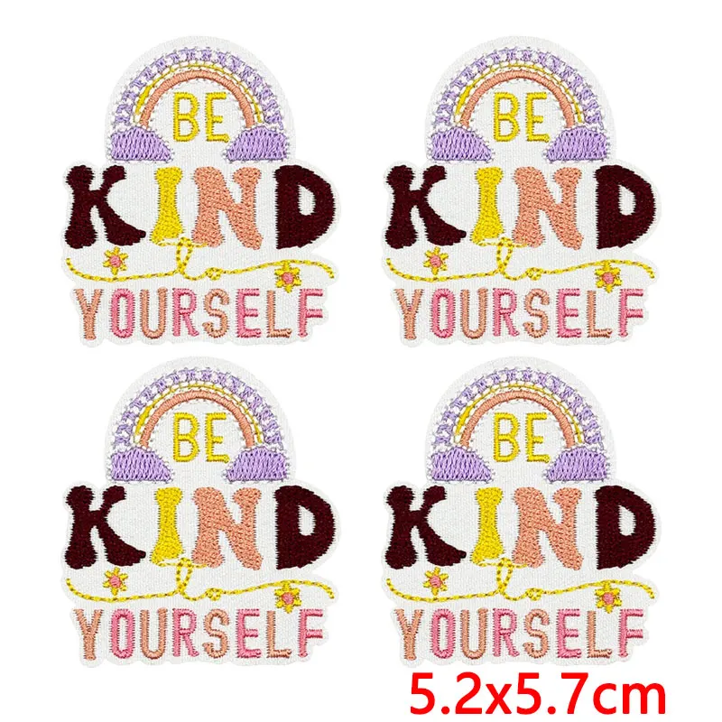 Parche termoadhesivo bordado frases positivas salud mental para vestir - imagen 5