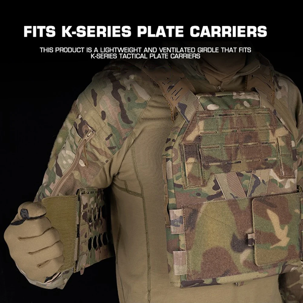 Portaplacas MOLLE táctico camuflaje woodland para chaleco modular - imagen 3
