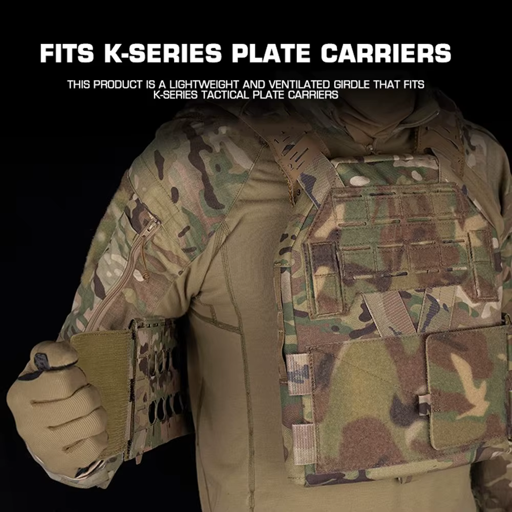 Portaplacas MOLLE táctico camuflaje woodland para chaleco modular - imagen 3