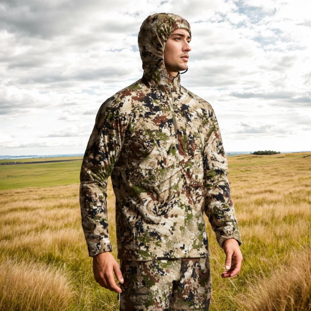 Sudadera táctica con capucha camuflaje y forro polar exteriores - imagen 2