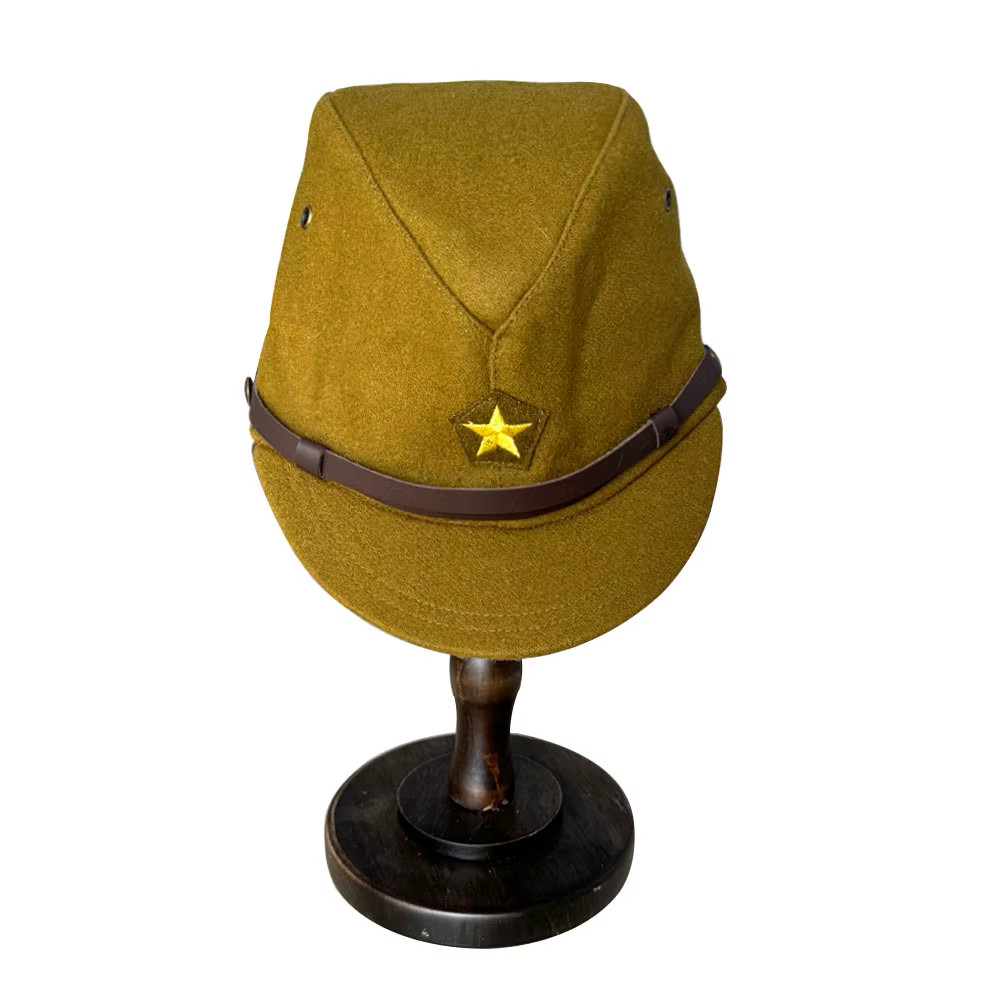 Sombrero militar japonés Segunda Guerra Mundial Réplica Lana Ala Ancha - imagen 4