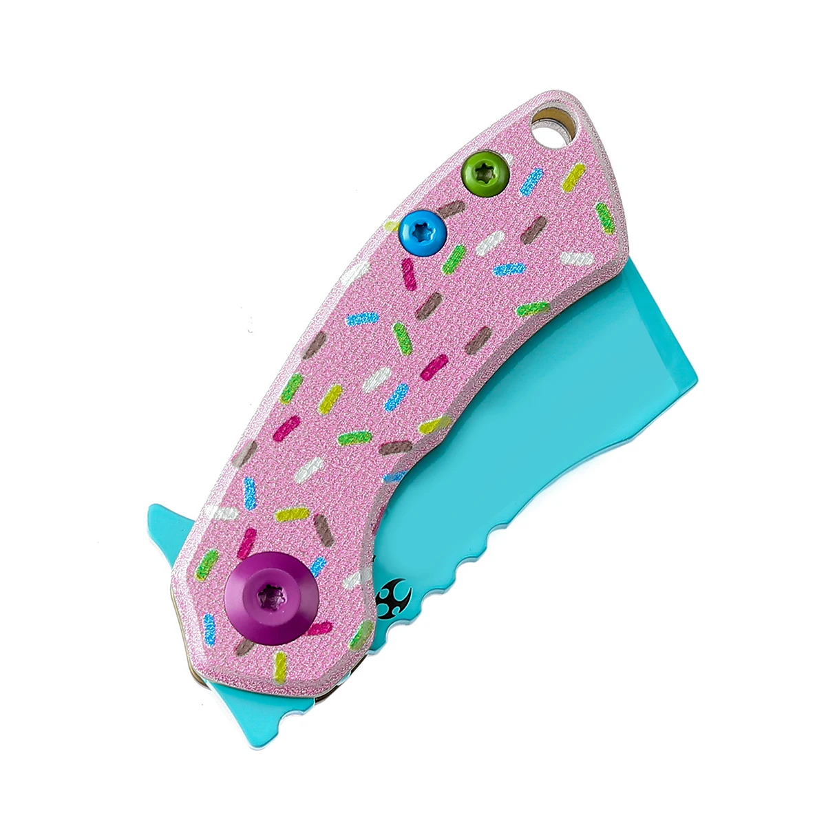 Kansept Korvid cuchillo de bolsillo plegable G10 Donut verde anodizado - imagen 4