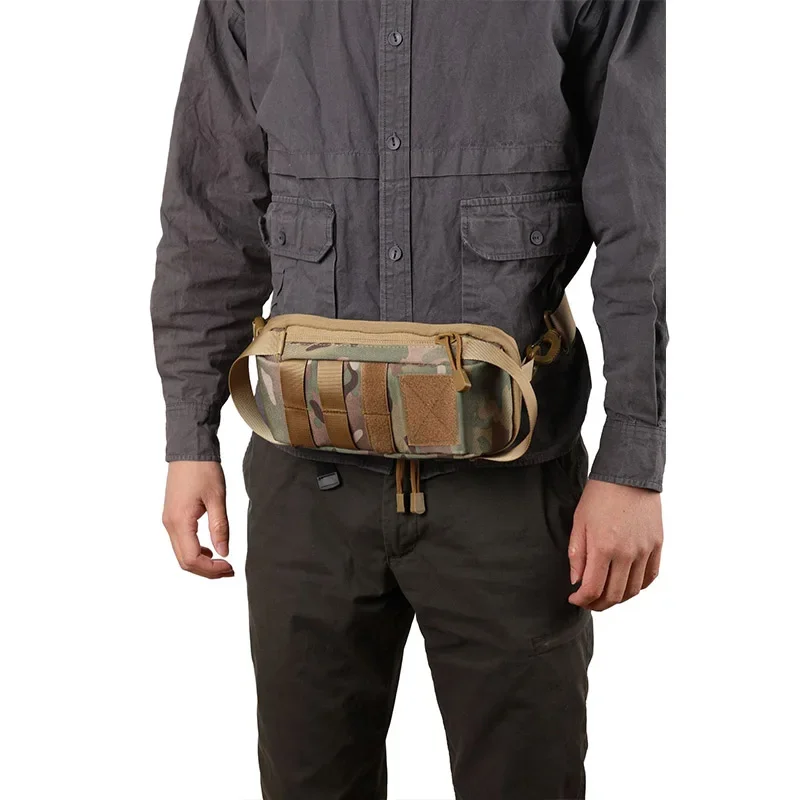 Bolso táctico MOLLE pecho EDC bandolera riñonera para senderismo - imagen 4
