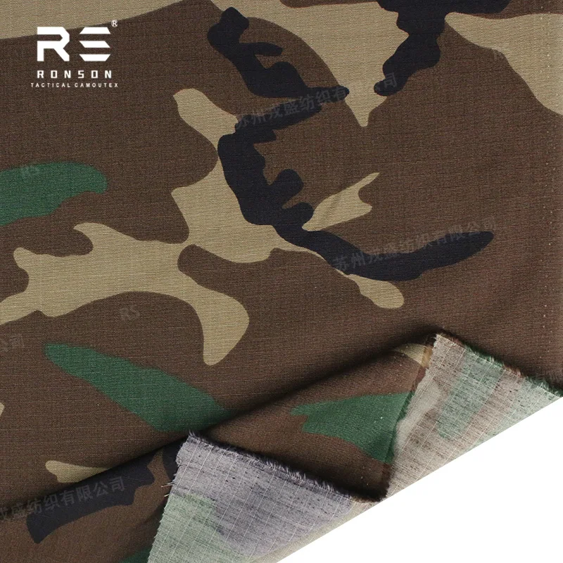 Tela ripstop táctica camuflaje bosque para uniforme de algodón - imagen 3