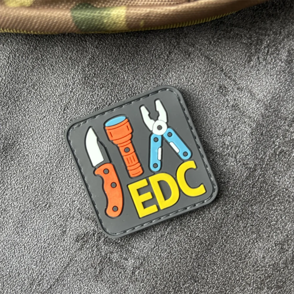 Parche táctico PVC EDC con velcro gancho y bucle para mochila - imagen 5