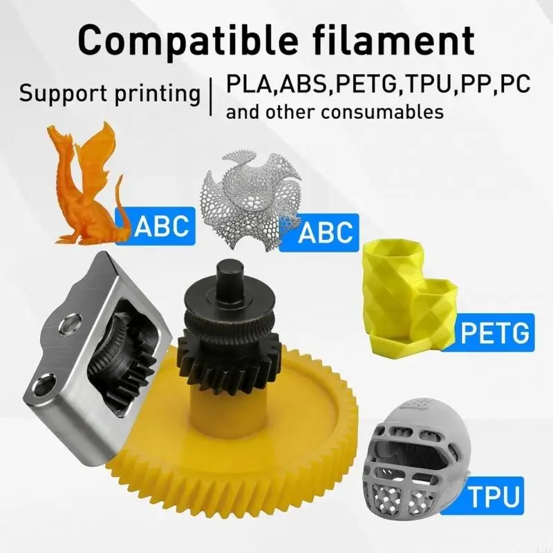 Engranaje extrusora P2S de acero endurecido para impresoras 3D - imagen 4