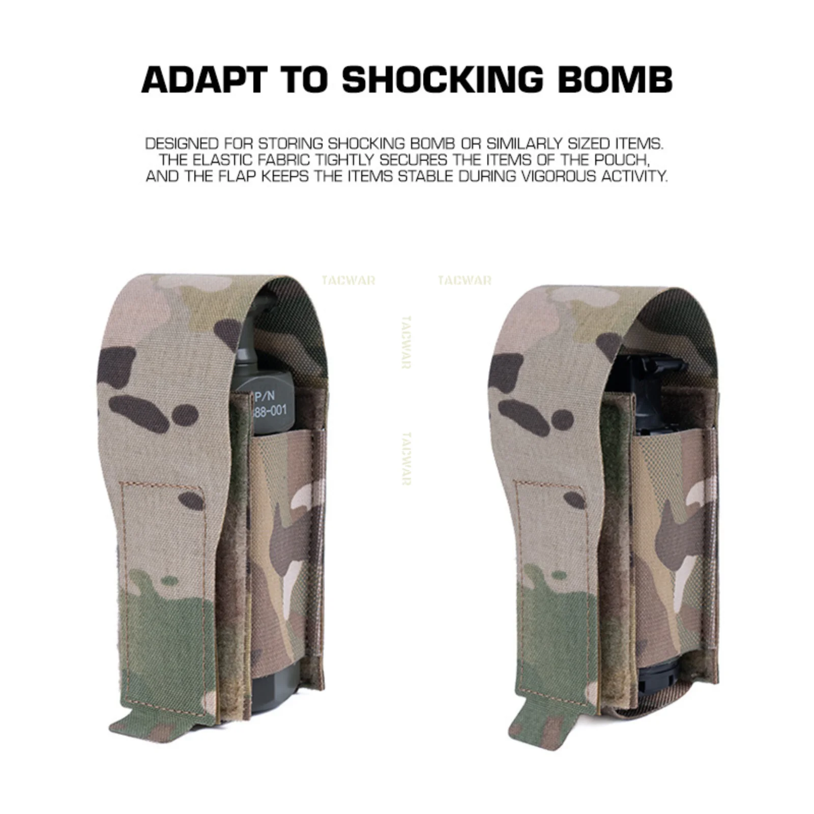 Bolsa táctica MOLLE Flashbang para cargadores y linterna - imagen 3