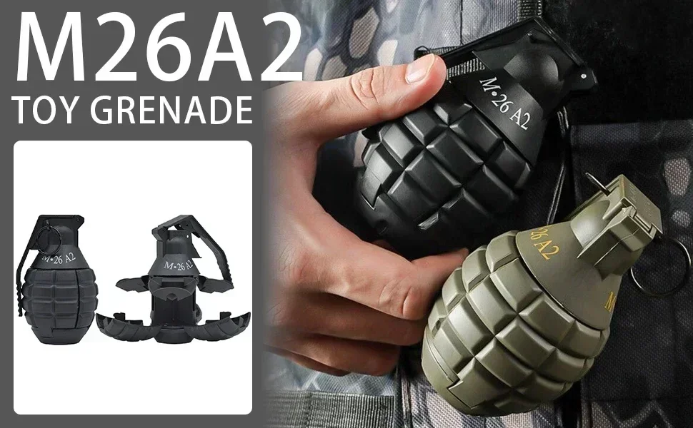 Detalle de la granada táctica M26A2 de airsoft