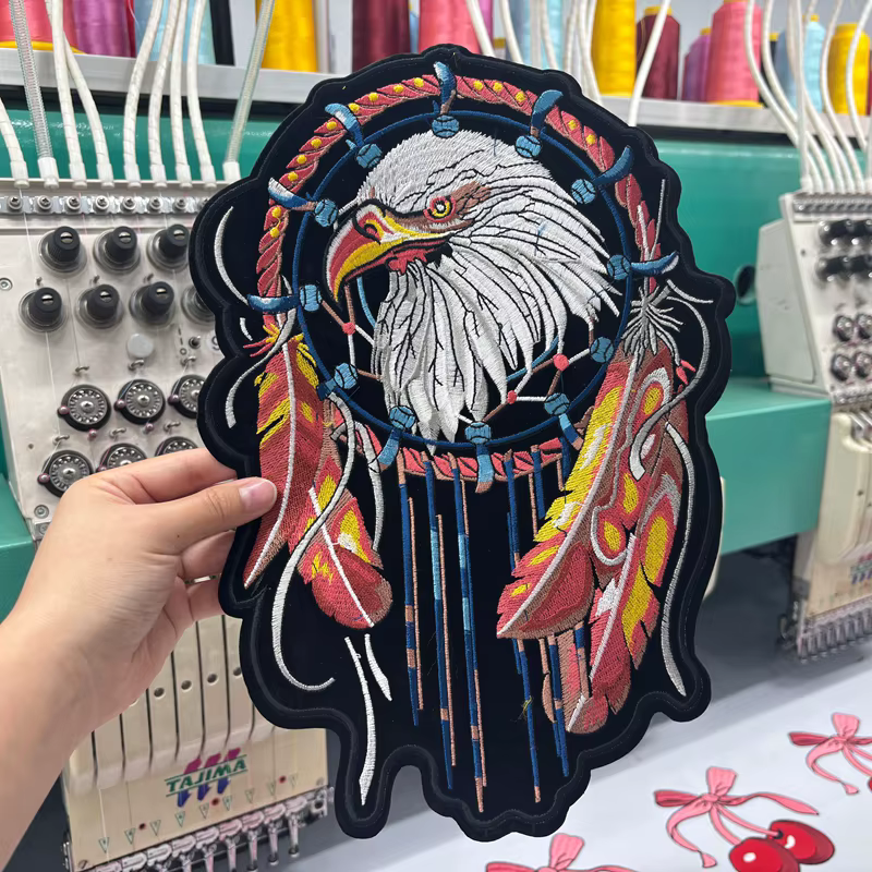 Parche bordado termoadhesivo águila punk – Grande para chaqueta moto - imagen 3